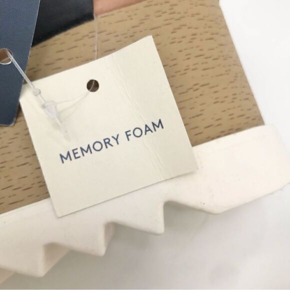 Universal Threads NEW Black Mesh Memory Foam Platform Sandals - Picture 12 of 12